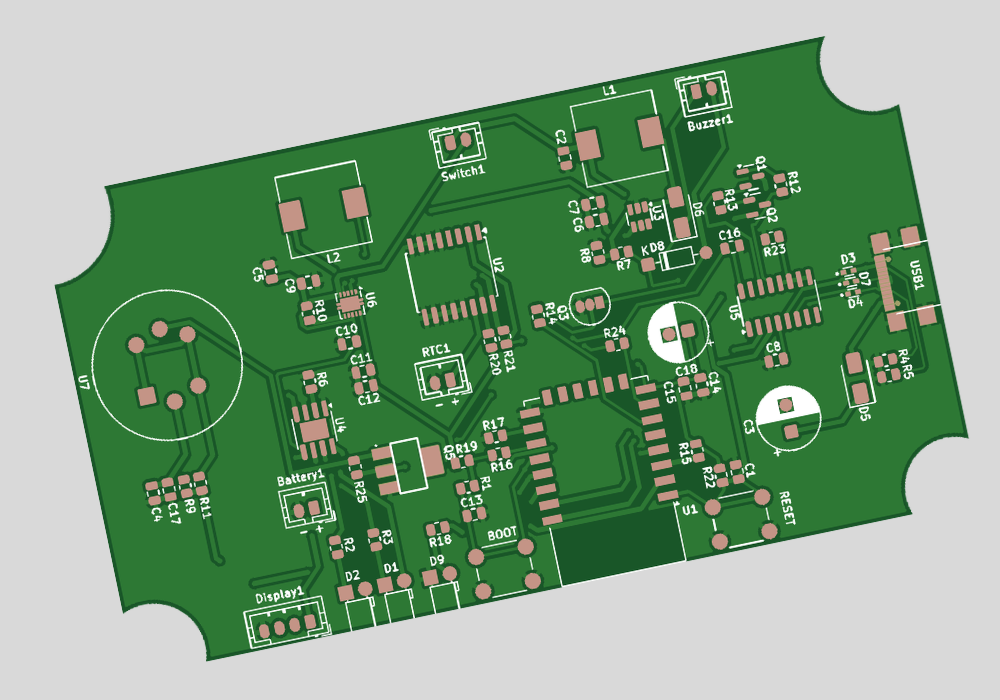Air quality monitoring system PCB