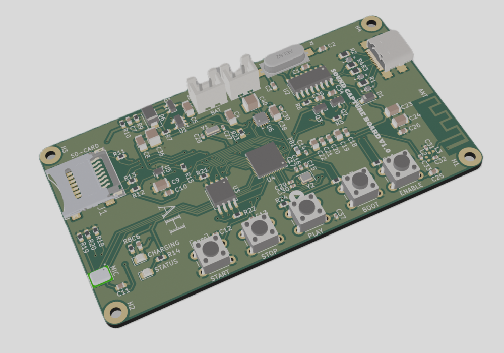 Embedded audio capture system PCB